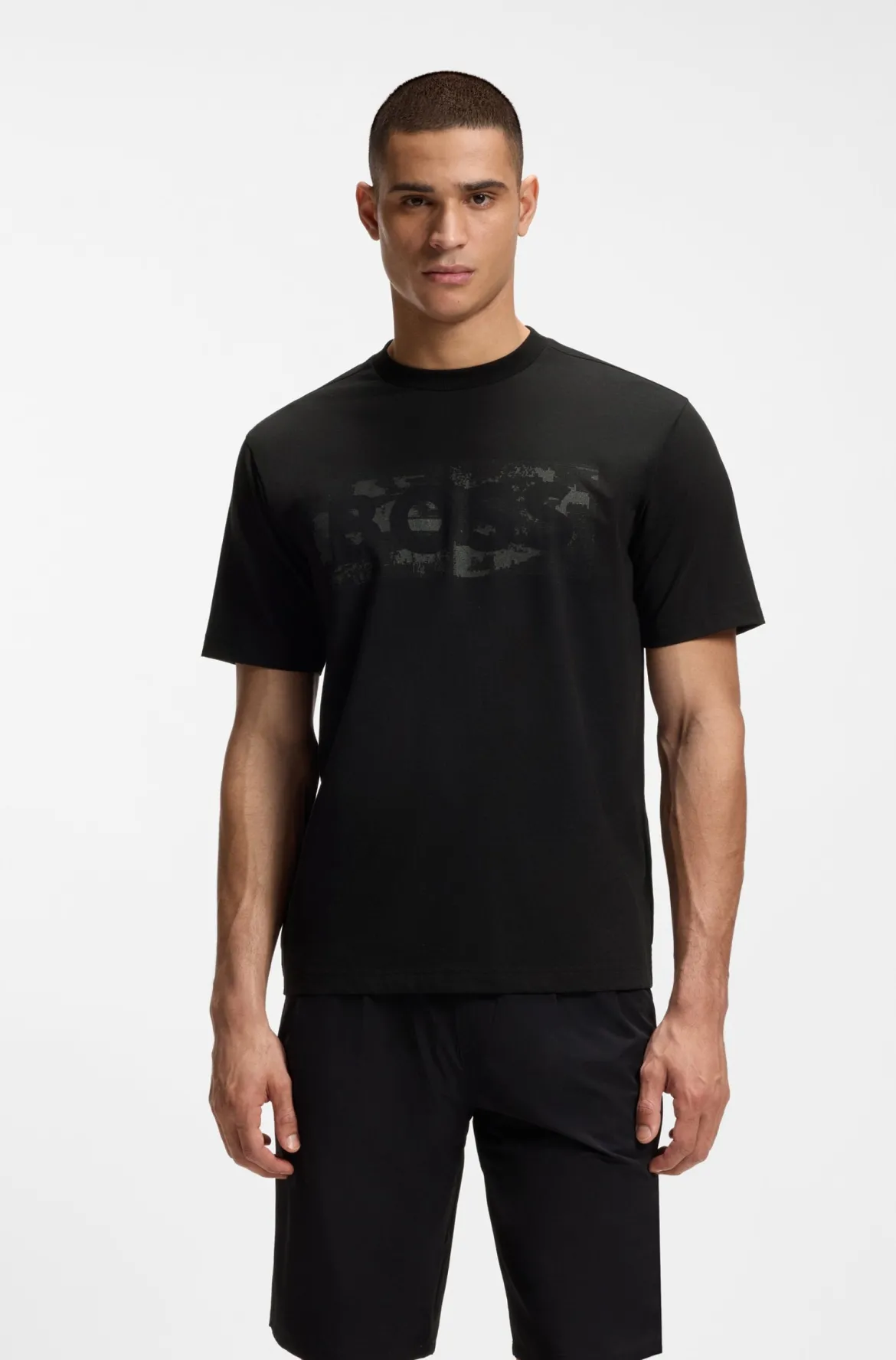 Hugo Boss miesten t-paita Globe LogoPattern, Musta
