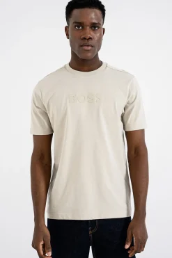 Hugo Boss miesten t-paita T-Shirt Boss Logo, hiekka