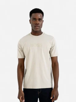Hugo Boss miesten t-paita T-Shirt Boss Logo, hiekka
