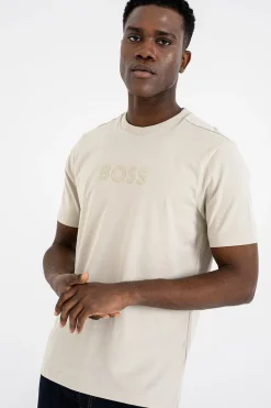 Hugo Boss miesten t-paita T-Shirt Boss Logo, hiekka