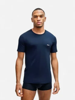 Hugo Boss Miesten T-Paita, TSHIRT RN NOS Tummansininen