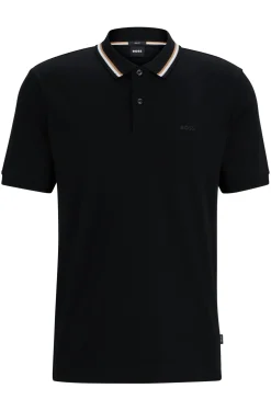 Hugo Boss Miesten Trikoo T-paita polokauluksella, PENROSE 38 NOS Musta