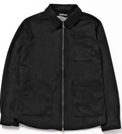 Human Scales miesten paitatakki, RICKARD VEGAN SUEDE OVERSHIRT Musta