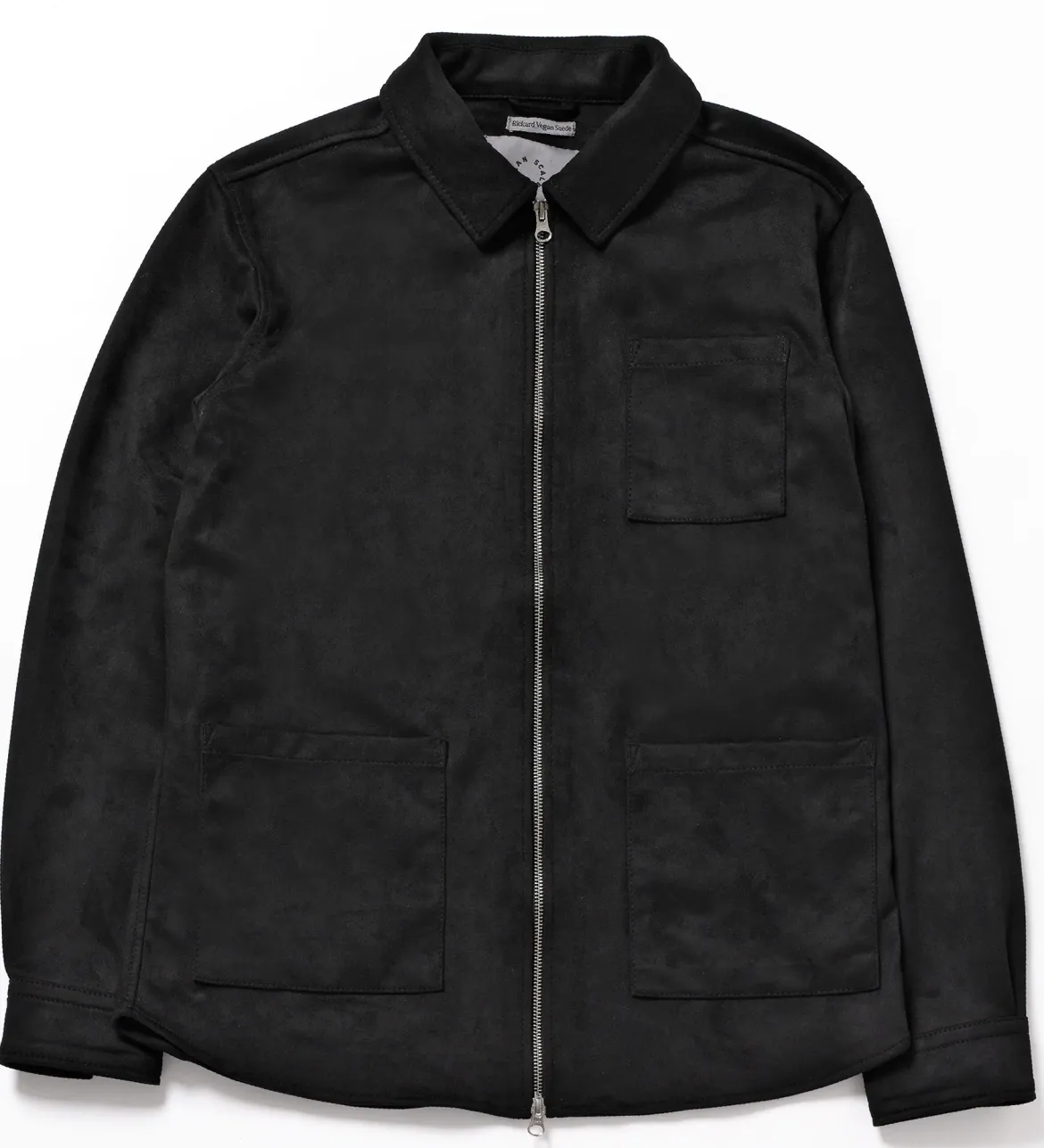 Human Scales miesten paitatakki, RICKARD VEGAN SUEDE OVERSHIRT Musta