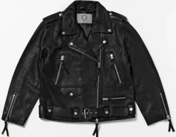 Human Scales naisten nahkatakki Leah Leatherjacket, musta