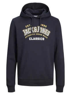 Jack and Jones huppari, JJELOGO SWEAT HOOD Dark Navy
