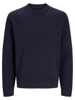 Jack and Jones Junior lasten neulepusero Blamilano Stitch Knit, tummansininen