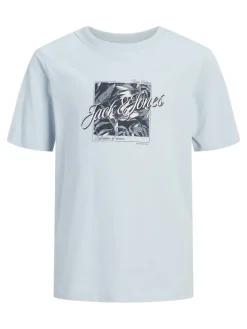 Jack and Jones Junior lasten t-paita JJHONOLULU Shape Tee JNR, vaaleansininen