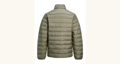 Jack and Jones Junior takki JJLOUIS LIGHT PUFFER COLLAR JNR, tummanvihreä