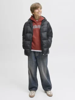 Jack and Jones junior takki, JORNORREBRO PUFFER JACKET JNR Musta