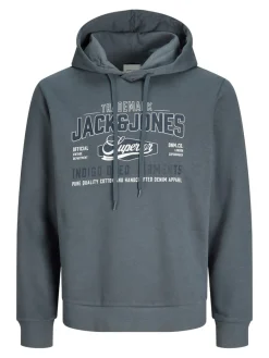 Jack and Jones miesten huppari Logo Sweat Hood, Turbulence