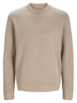 Jack and Jones miesten neulepusero Milano Stitch Crew Neck, Greige Melange