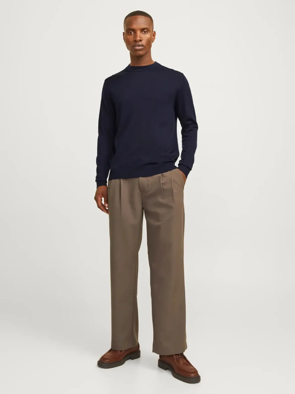 Jack and Jones miesten neulepusero Milano Stitch Crew Neck, Night Sky