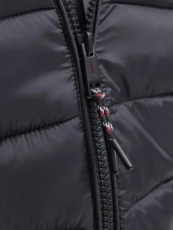 Jack and Jones miesten takki JJEBRADLEY LIGHT PUFFER HOOD NOOS, musta