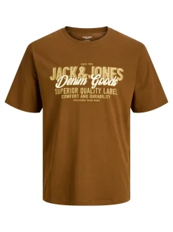 Jack and Jones miesten t-paita, JJELOGO TEE SS O-NECK 2 COL AW25 SN Monks Robe