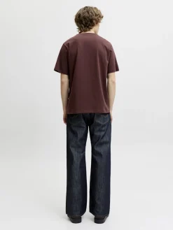 Jack and Jones miesten T-paita Logo Tee O-neck, Bitter Chocolate
