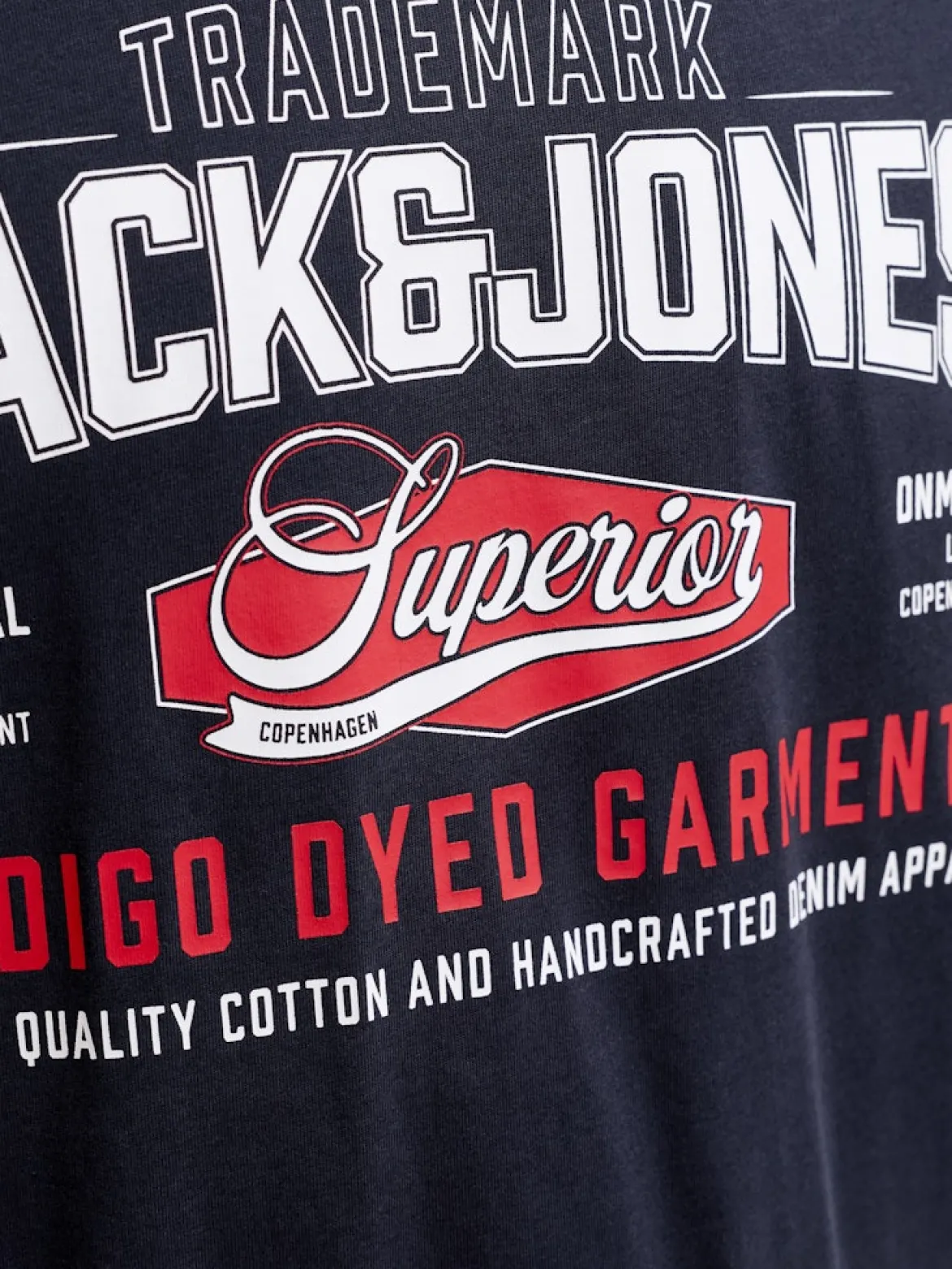 Jack and Jones miesten T-paita Logo Tee O-neck, Navy Blazer