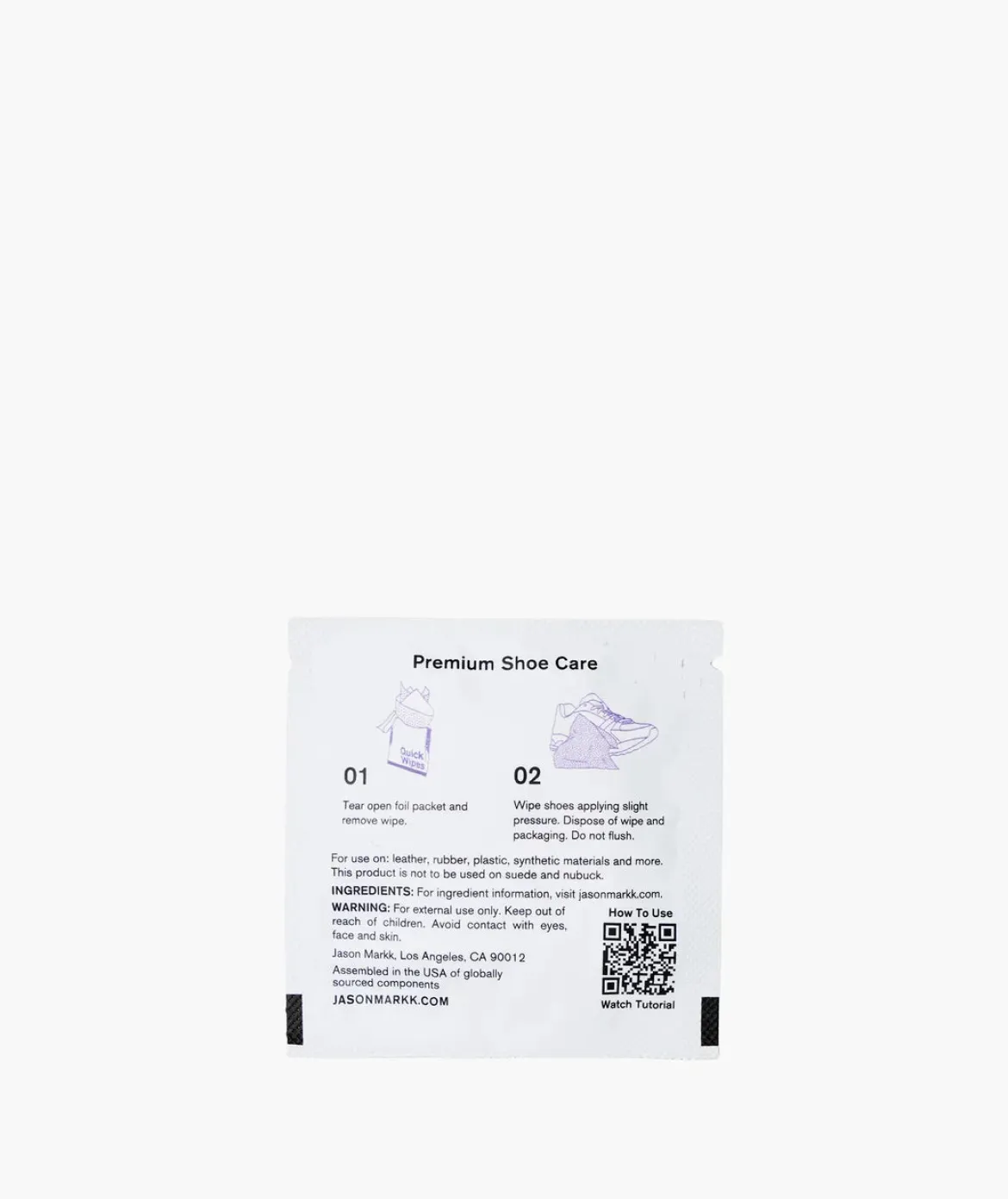 Jason Markk kenkien puhdistusliinat Shoe Cleaning Quick Wipes