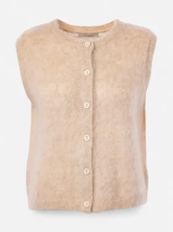 JcSophie naisten neuleliivi Pepper Vest, Vaalea beige