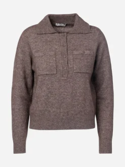 JcSophie naisten neulepusero Polaris Sweater, tummanruskea