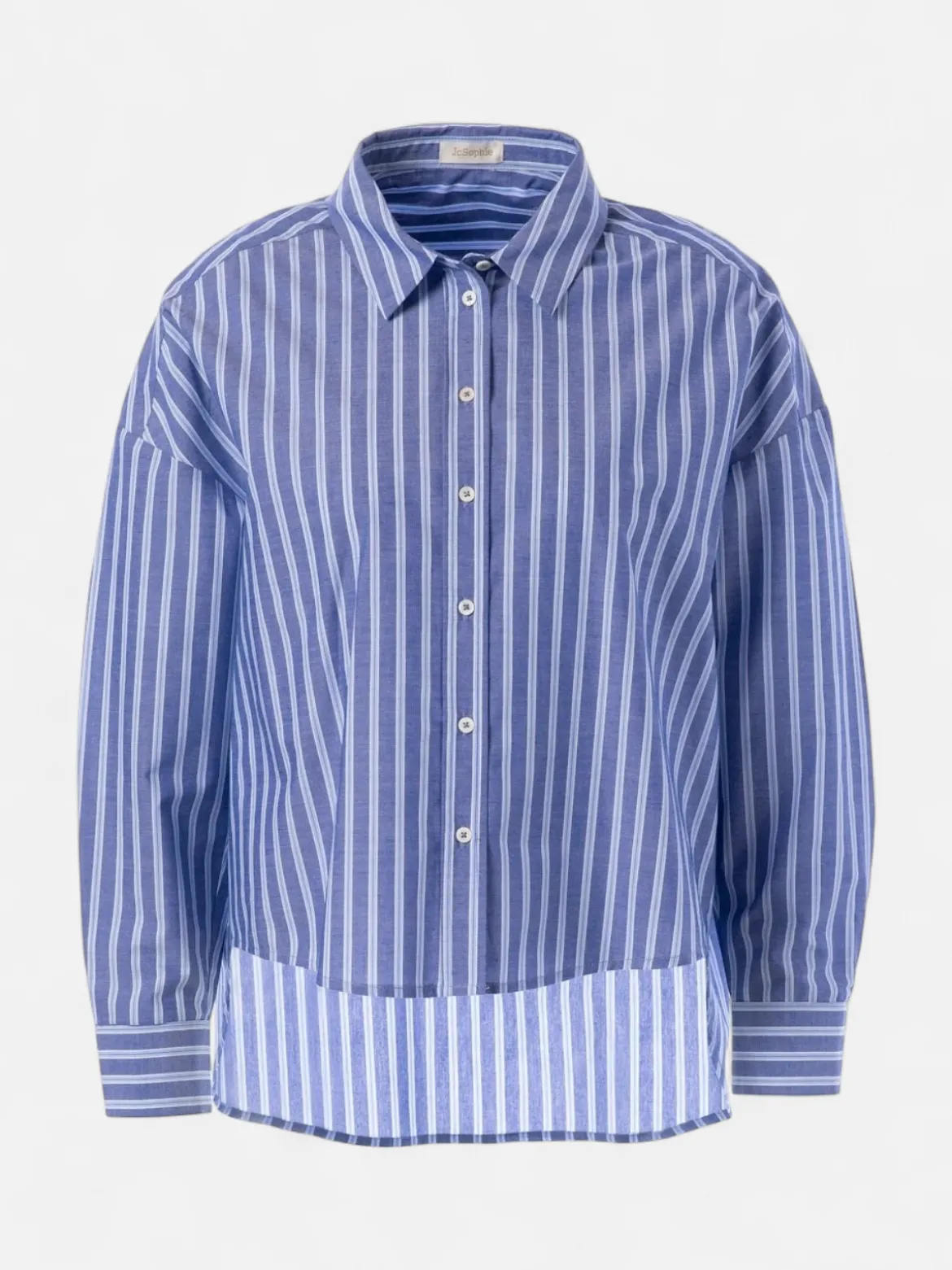 JcSophie naisten paitapusero Karma Blouse, raidallinen sininen