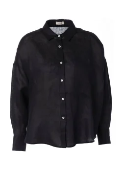 JcSophie naisten pellavapaita Leona Blouse, musta