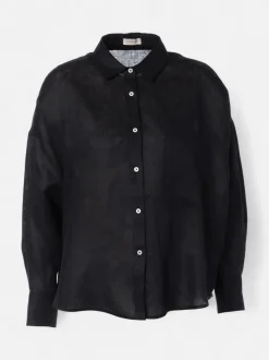 JcSophie naisten pellavapaita Leona Blouse, musta