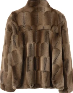 JcSophie naisten tekoturkistakki, JENNIFER JACKET FUR Tummanruskea