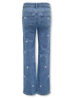 Kids Only Lasten Farkut, KOGJUICY WIDE LEG HEART JEANS Indigo