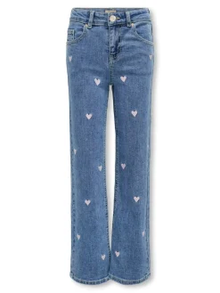 Kids Only Lasten Farkut, KOGJUICY WIDE LEG HEART JEANS Indigo