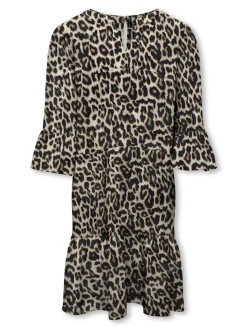 Kids Only lasten mekko, KOGGLOW LIFE ALBERTE 3/4 DRESS AOP Ruskea Kuosi