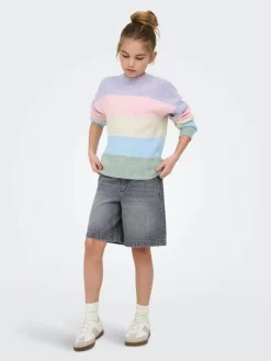 Kids Only lasten neulepusero Kogsandy LS Stripe Pullover, vaaleansininen