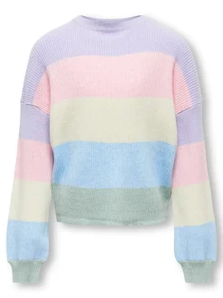 Kids Only lasten neulepusero Kogsandy LS Stripe Pullover, vaaleansininen