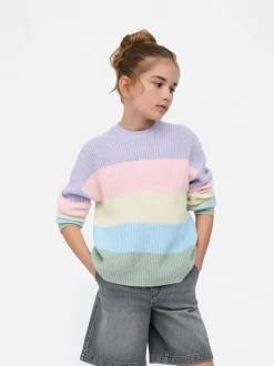 Kids Only lasten neulepusero Kogsandy LS Stripe Pullover, vaaleansininen