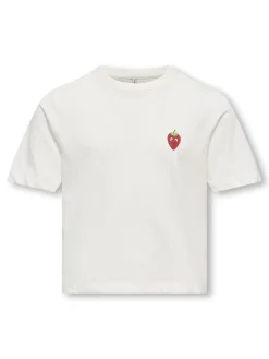 Kids Only lasten t-paita KOGREX SS Printed Top, valkoinen