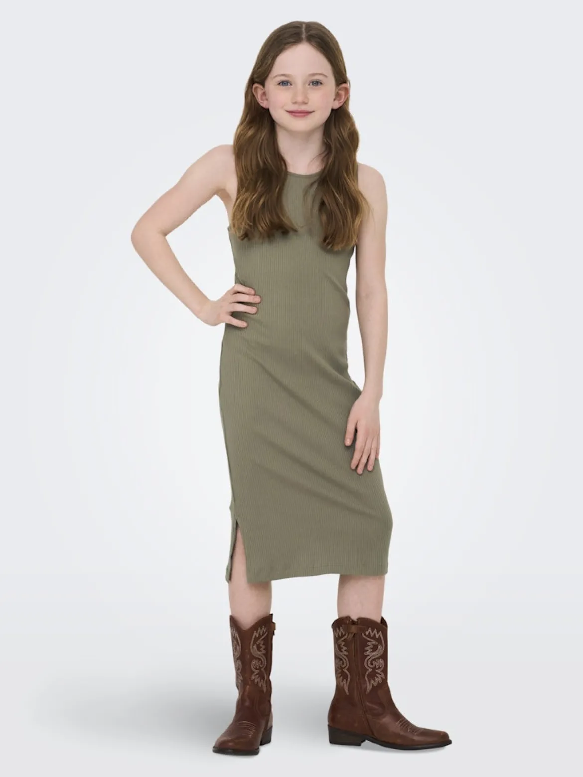 Kids Only mekko KOGBelfast Life SL Midi Dress JRS Noos, vihreä