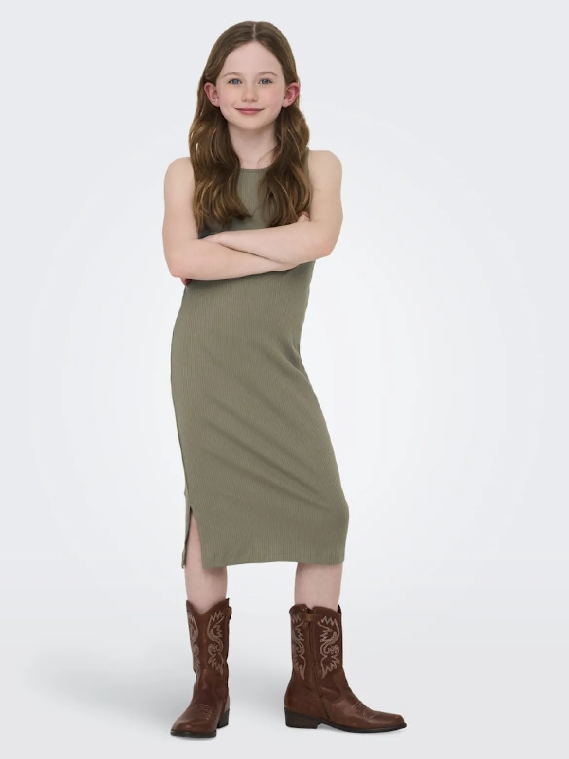 Kids Only mekko KOGBelfast Life SL Midi Dress JRS Noos, vihreä