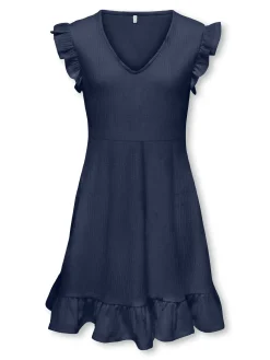 Kids Only mekko KOGHillary V Neck Dress, tummansininen