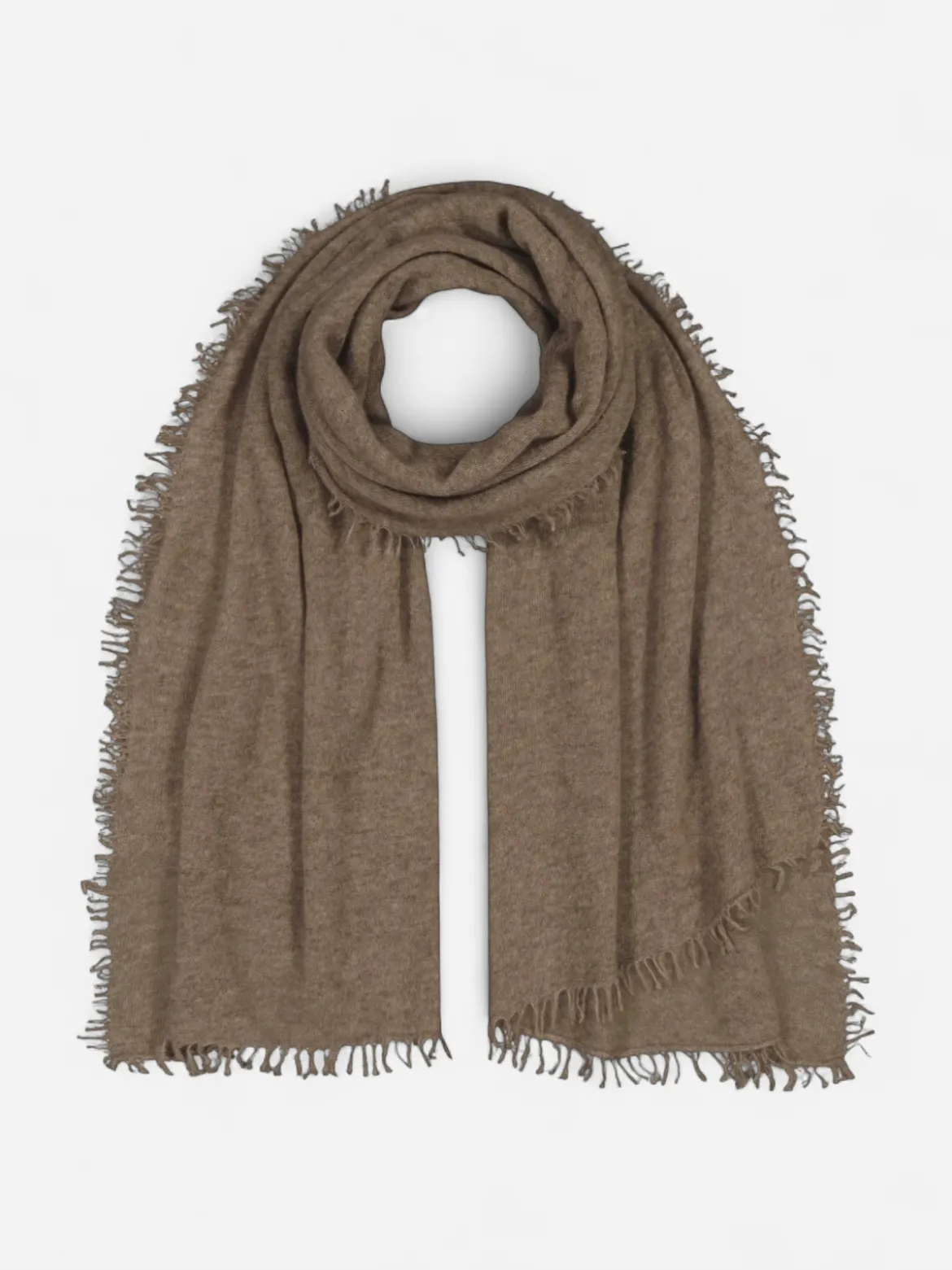 Klement naisten huivi Cashmere huivi 100, ruskeanharmaa