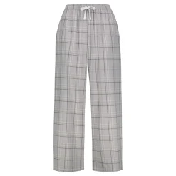 Klement naisten pyjamahousut Kia ruutuhousu, beige ruutu