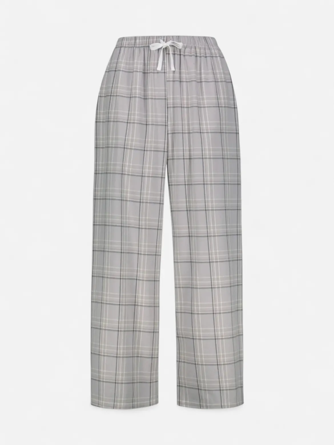 Klement naisten pyjamahousut Kia ruutuhousu, beige ruutu