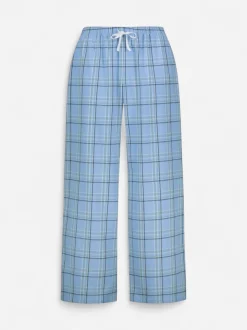 Klement naisten pyjamahousut Kia ruutuhousu, sininen