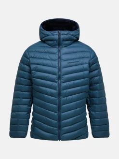 K M FROST DOWN HOOD JACKET PETROOLINSININEN