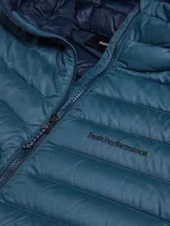 K M FROST DOWN HOOD JACKET PETROOLINSININEN