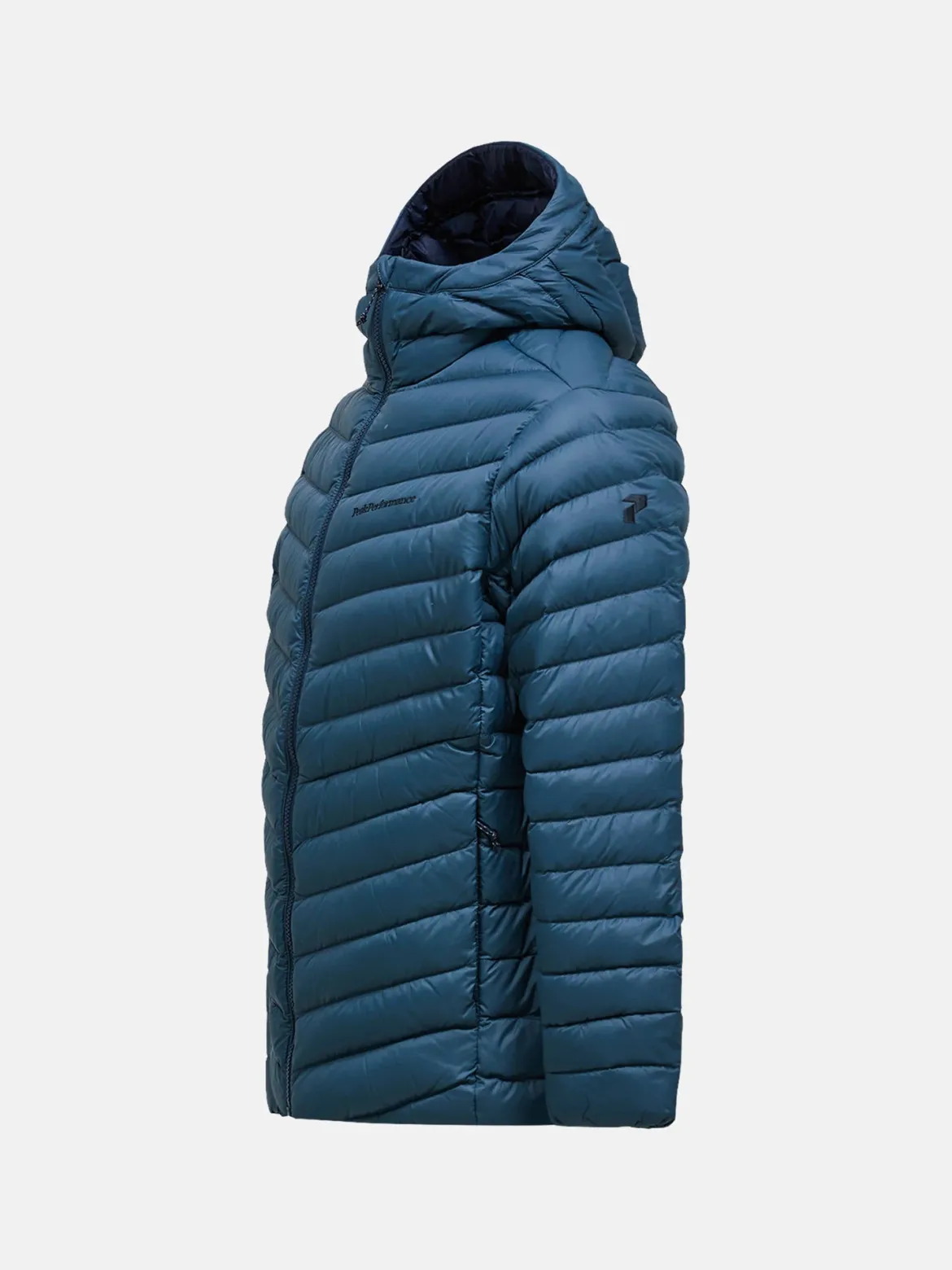 K M FROST DOWN HOOD JACKET PETROOLINSININEN