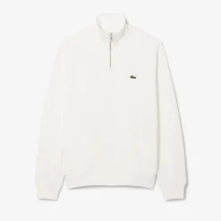 Lacoste miesten collegepaita Regular Fit High Neck Zipped Sweatshirt, valkoinen