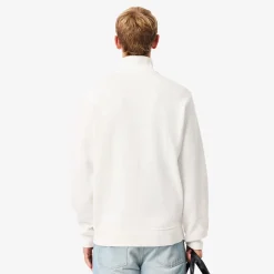 Lacoste miesten collegepaita Regular Fit High Neck Zipped Sweatshirt, valkoinen