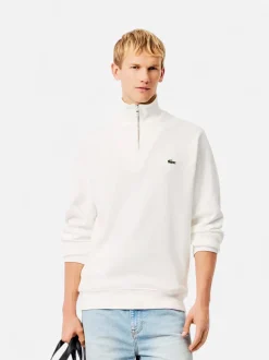 Lacoste miesten collegepaita Regular Fit High Neck Zipped Sweatshirt, valkoinen