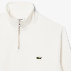 Lacoste miesten collegepaita Regular Fit High Neck Zipped Sweatshirt, valkoinen