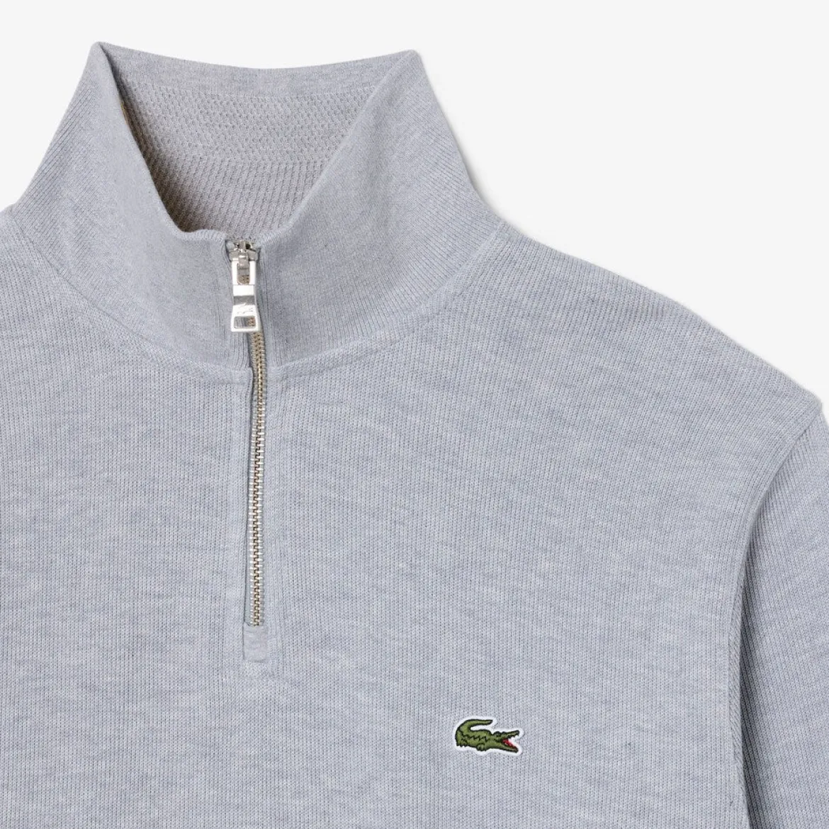 Lacoste miesten collegepaita High Neck Zipped Sweatshirt, harmaa